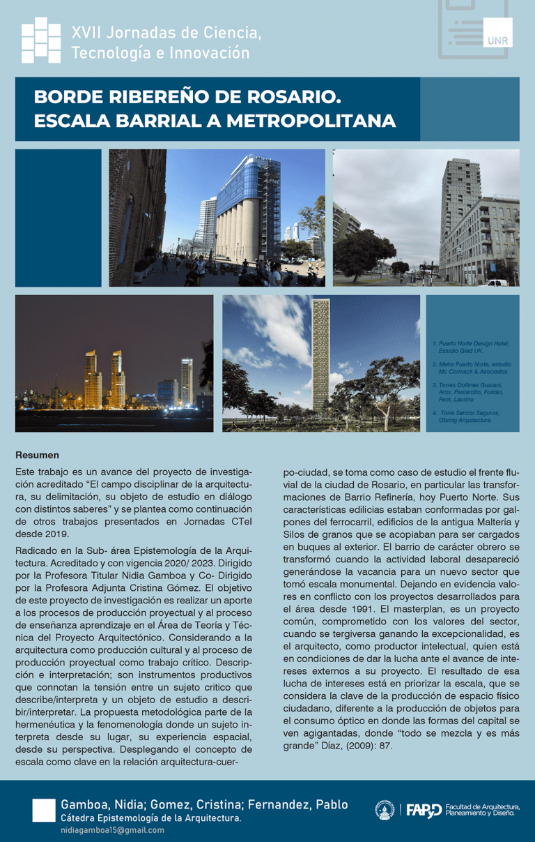 Read more about the article BORDE RIBEREÑO DE ROSARIO. ESCALA BARRIAL A METROPOLITANA.