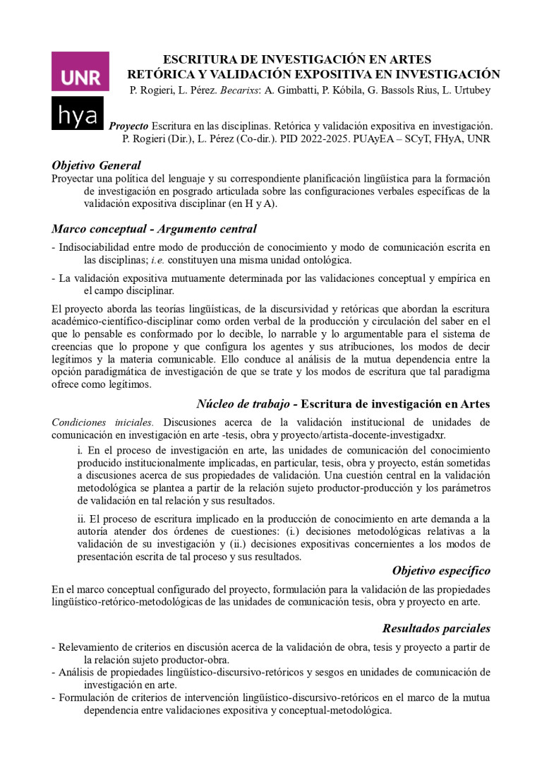 Read more about the article Escritura de investigación en artes. Retórica y validación expositiva en investigación