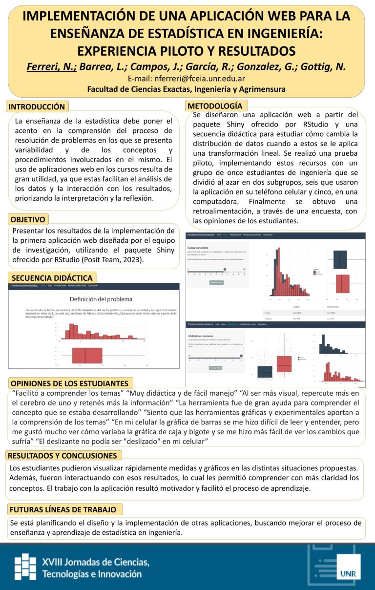 Read more about the article IMPLEMENTACIÓN DE UNA APLICACIÓN WEB PARA LA ENSEÑANZA DE ESTADÍSTICA EN INGENIERÍA: EXPERIENCIA PILOTO Y RESULTADOS