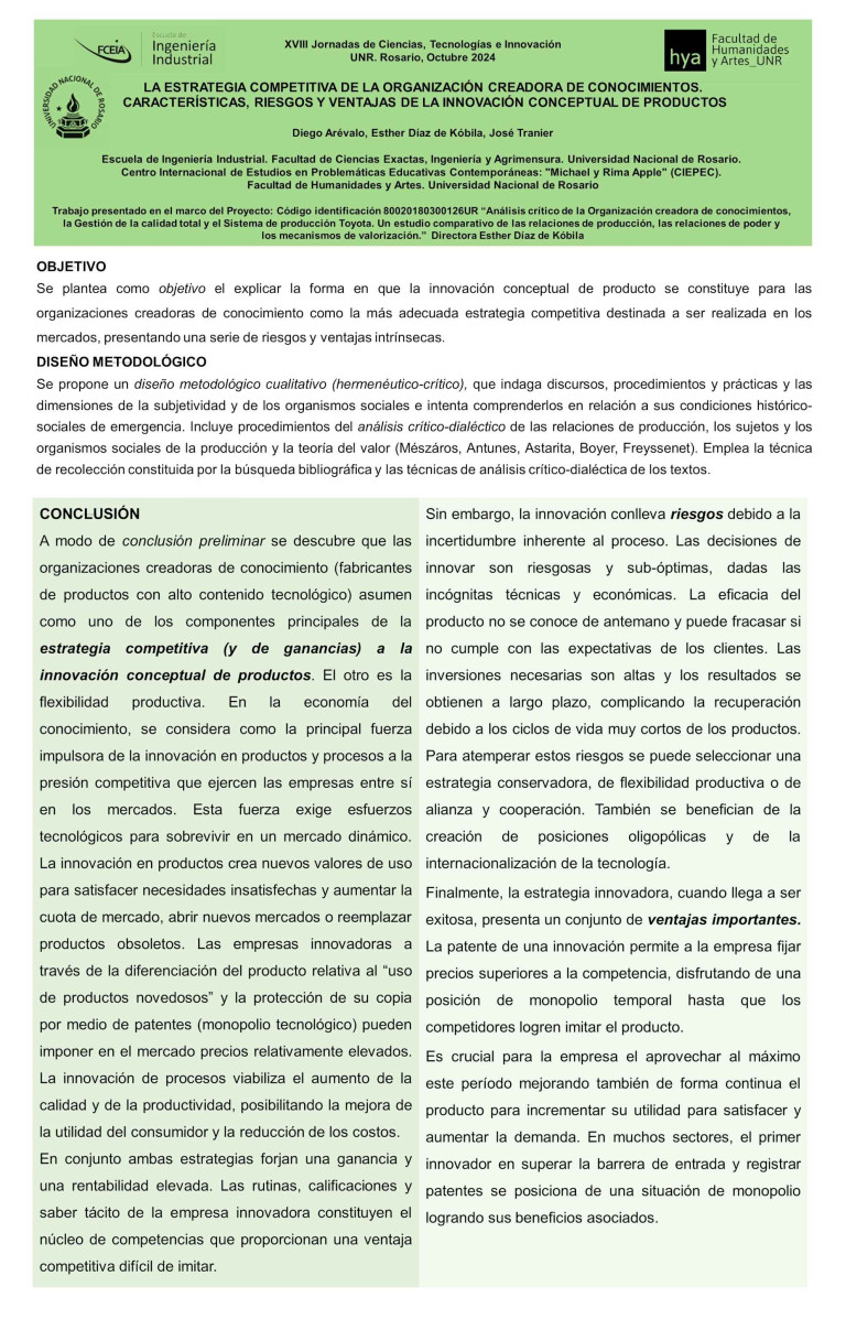 Read more about the article LA ESTRATEGIA COMPETITIVA DE LA ORGANIZACIÓN CREADORA DE CONOCIMIENTOS. CARACTERÍSTICAS, RIESGOS Y VENTAJAS DE LA INNOVACIÓN CONCEPTUAL DE PRODUCTOS.