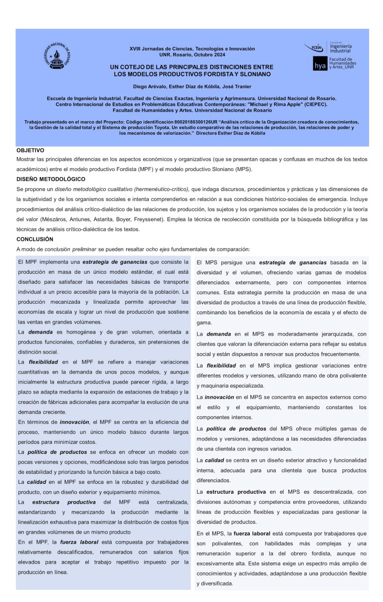 Read more about the article UN COTEJO DE LAS PRINCIPALES DISTINCIONES ENTRE LOS MODELOS PRODUCTIVOS FORDISTA Y SLONIANO.