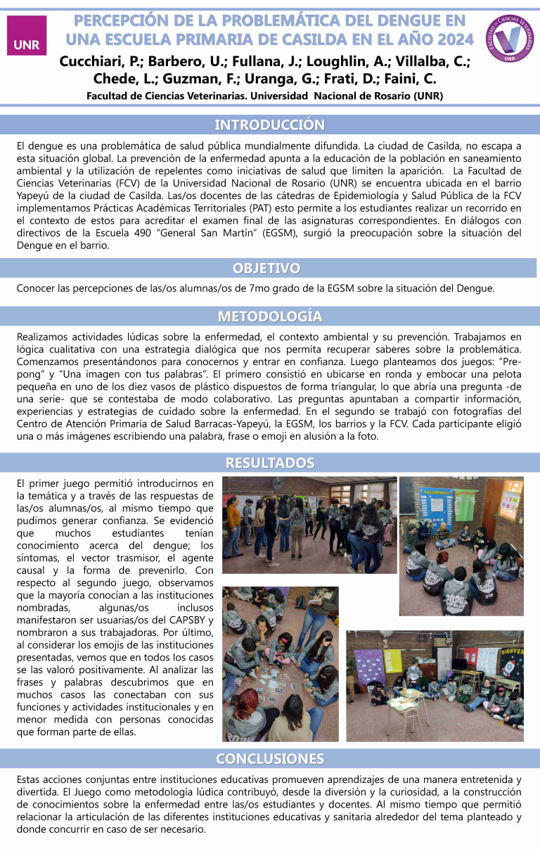 Read more about the article PERCEPCIÓN DE LA PROBLEMÁTICA DEL DENGUE EN UNA ESCUELA PRIMARIA DE CASILDA EN EL AÑO 2024