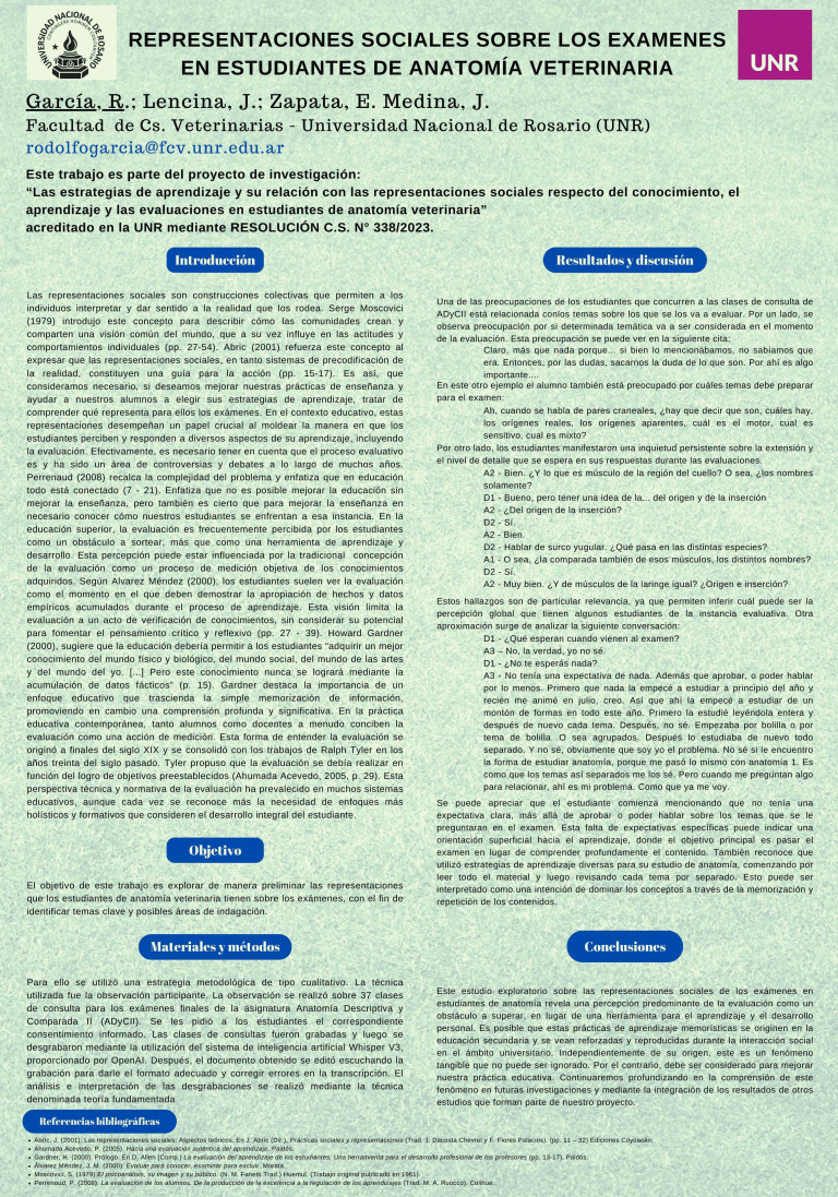 Read more about the article REPRESENTACIONES SOCIALES SOBRE LOS EXAMENES EN ESTUDIANTES DE ANATOMÍA VETERINARIA