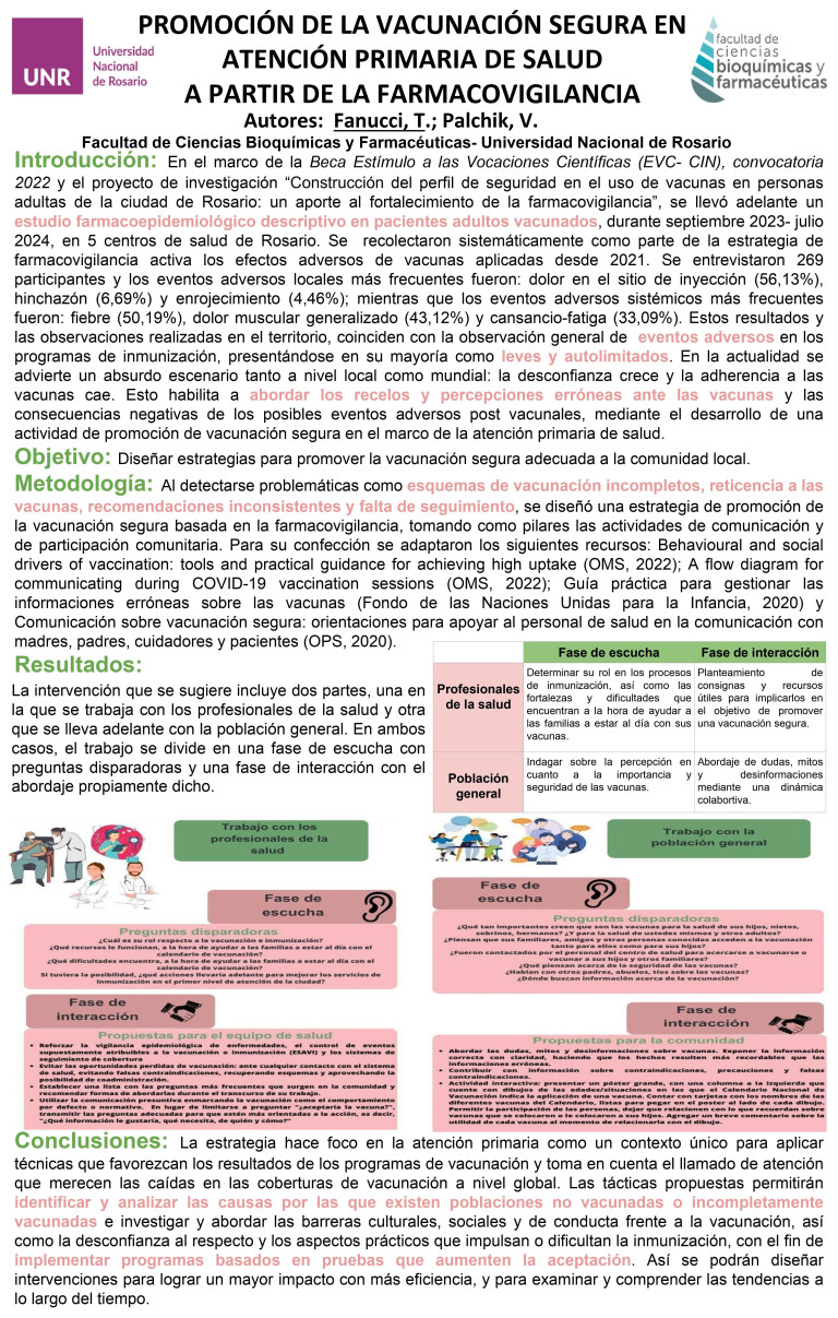 Read more about the article PROMOCION DE LA VACUNACIÓN SEGURA EN ATENCIÓN PRIMARIA DE SALUD A PARTIR DE LA FARMACOVIGILANCIA