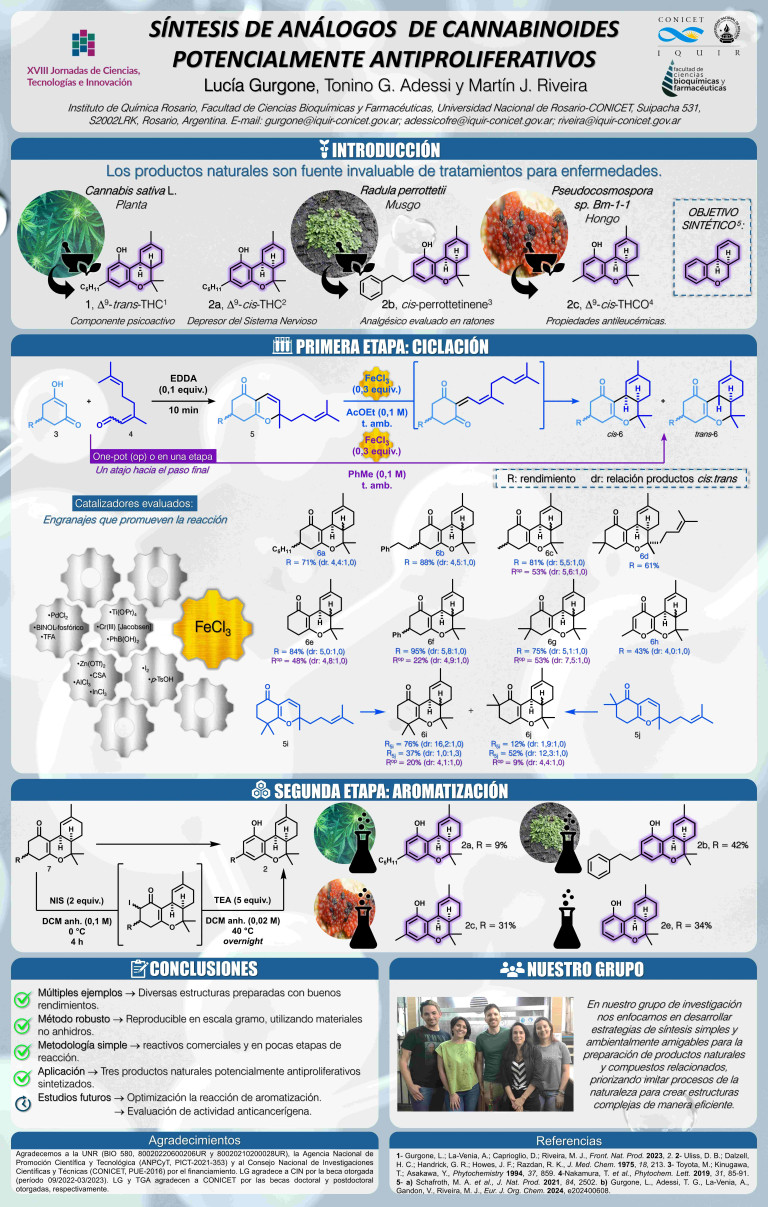 Read more about the article SÍNTESIS DE ANÁLOGOS DE CANNABINOIDES POTENCIALMENTE ANTIPROLIFERATIVOS