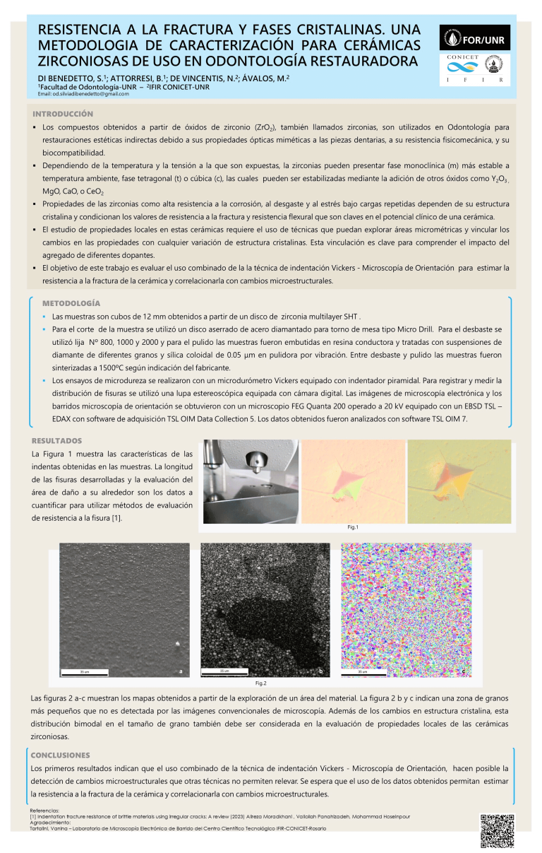 Read more about the article RESISTENCIA A LA FRACTURA Y FASES CRISTALINAS. UNA METODOLOGIA DE CARACTERIZACIÓN PARA CERÁMICAS ZIRCONIOSAS DE USO EN ODONTOLOGÍA RESTAURADORA