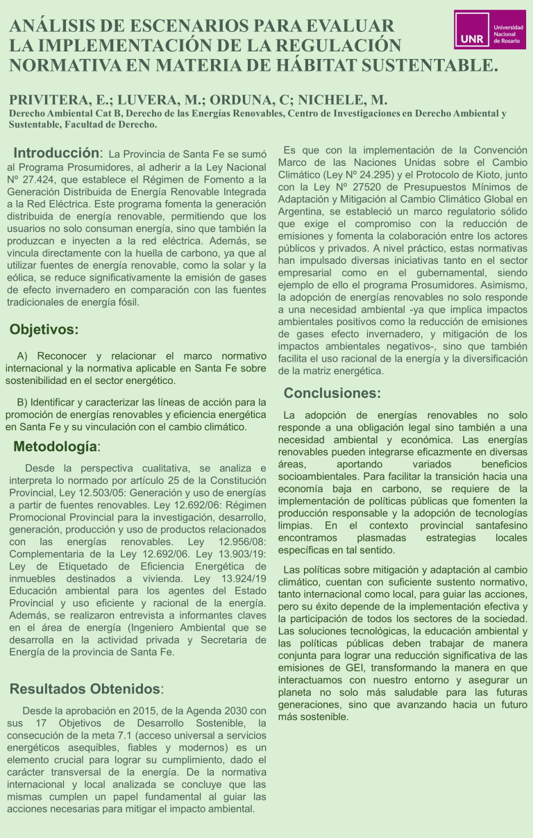 Read more about the article ANÁLISIS DE ESCENARIOS PARA EVALUAR LA IMPLEMENTACIÓN DE LA REGULACIÓN NORMATIVA EN MATERIA DE HÁBITAT SUSTENTABLE