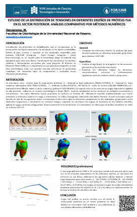 Read more about the article ESTUDIO DE LA DISTRIBUCIÓN DE TENSIONES EN DIFERENTES DISEÑOS DE PRÓTESIS FIJA EN EL SECTOR POSTERIOR.ANÁLIS COMPARATIVO POR MÉTODOS NUMÉRICOS