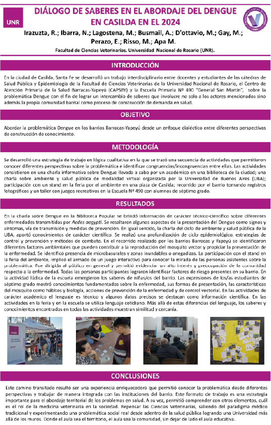 Read more about the article DIÁLOGO DE SABERES EN EL ABORDAJE DEL DENGUE EN CASILDA EN EL 2024
