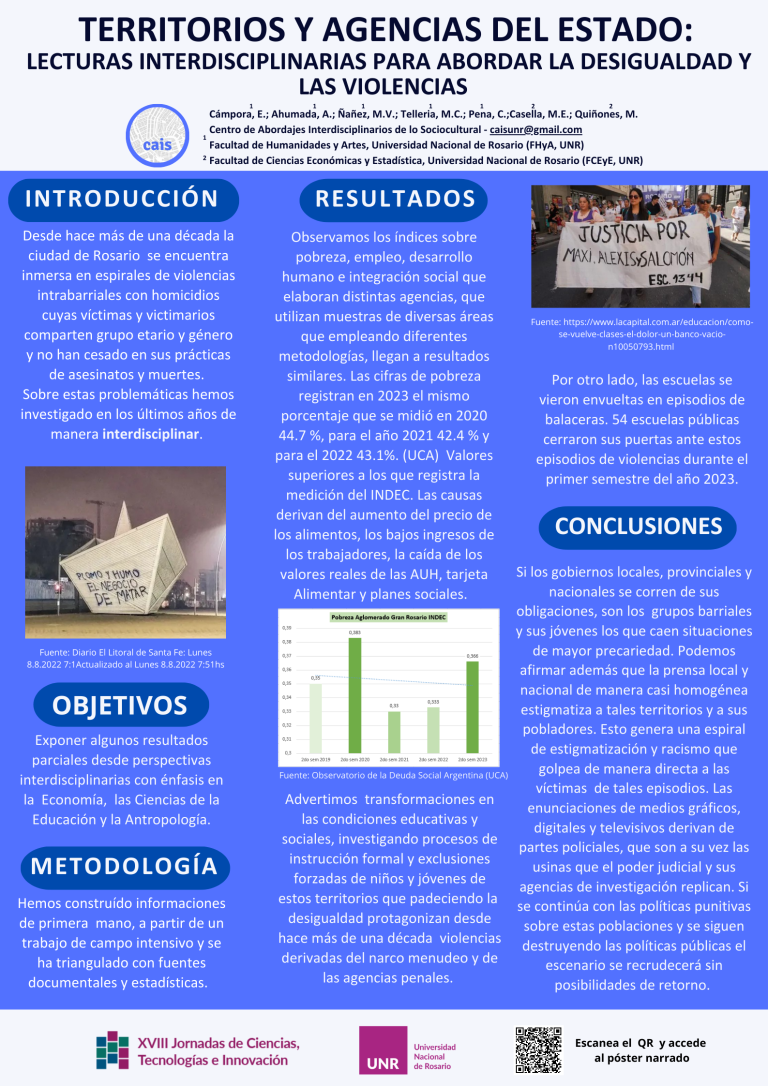 Read more about the article TERRITORIOS Y AGENCIAS DEL ESTADO: LECTURAS INTERDISCIPLINARIAS PARA ABORDAR LA DESIGUALDAD Y LAS VIOLENCIAS