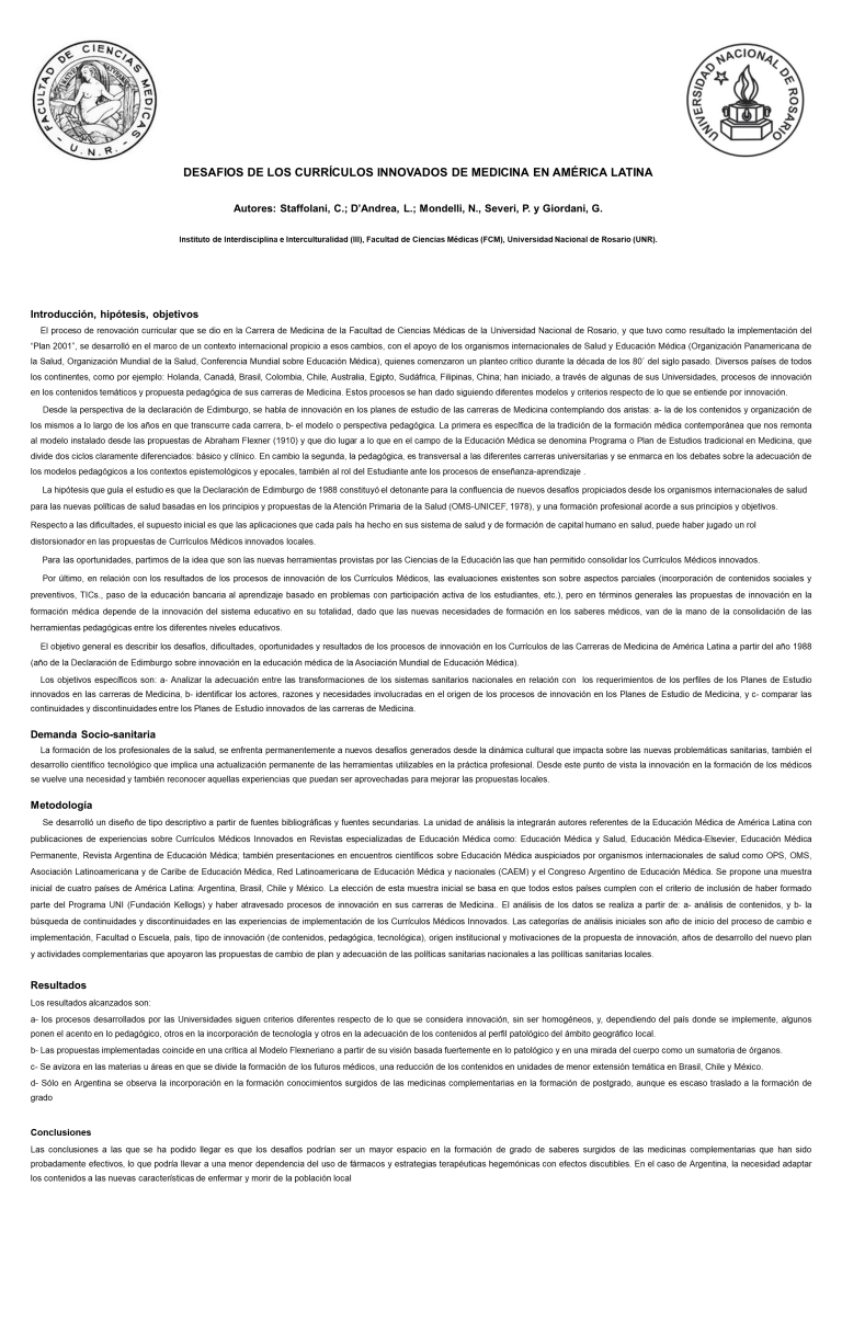 Read more about the article DESAFIOS DE LOS CURRÍCULOS INNOVADOS DE MEDICINA EN AMÉRICA LATINA.