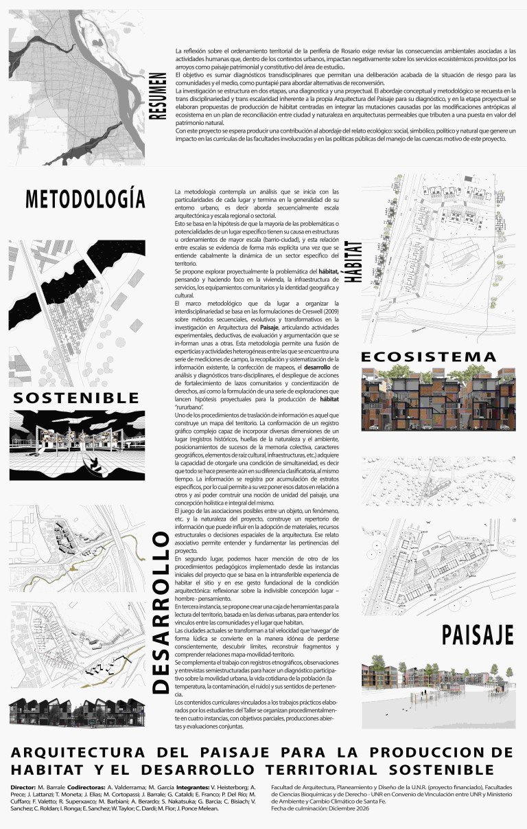 Read more about the article ARQUITECTURA DEL PAISAJE PARA LA PRODUCCION DE HABITAT Y EL DESARROLLO TERRITORIAL SOSTENIBLE. EL CASO ROSARIO Y SU ÁREA METROPOLITANA.