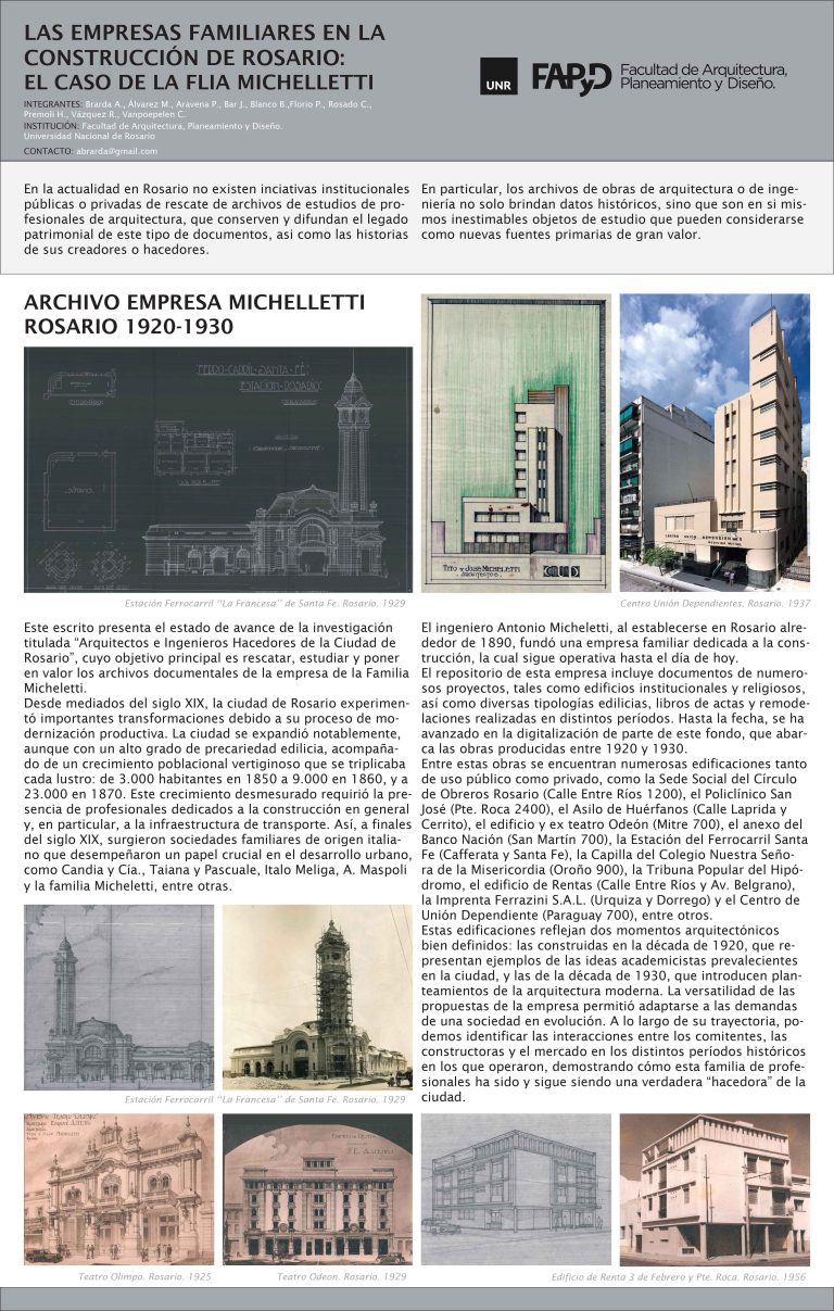 Read more about the article LAS EMPRESAS FAMILIARES EN LA CONSTRUCCIÓN DE ROSARIO: EL CASO DE LA FLIA MICHELLETTI