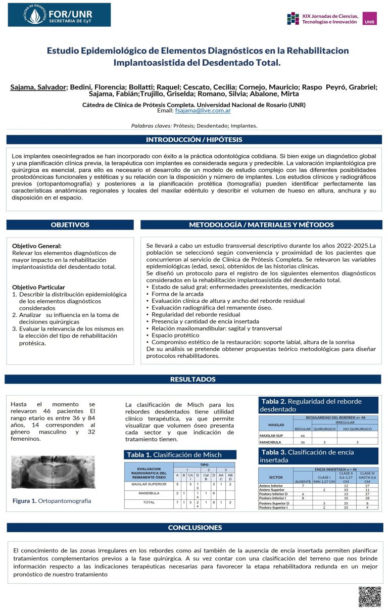 Lee más sobre el artículo ESTUDIO EPIDEMIOLÓGICO DE ELEMENTOS DIAGNÓSTICOS EN LAREHABILITACIÓN IMPLANTOASISTIDA DEL DESDENTADO TOTAL