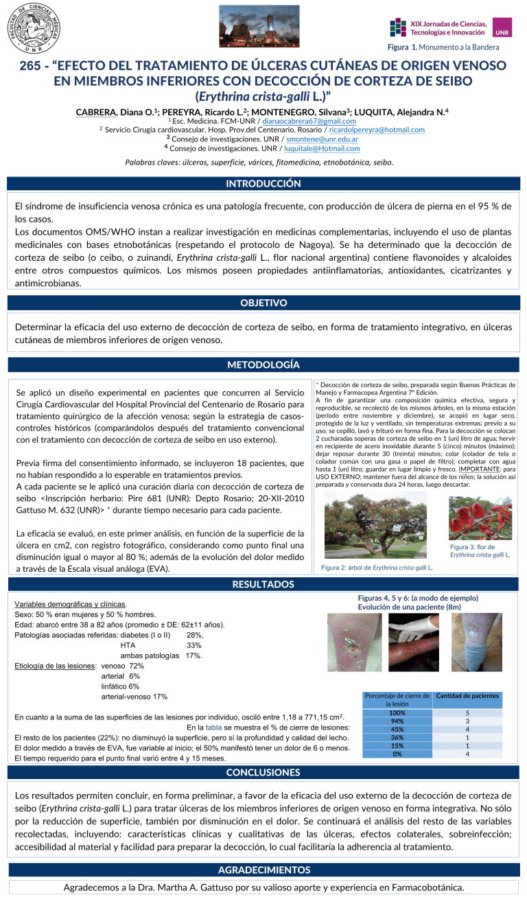 Lee más sobre el artículo “EFECTO DEL TRATAMIENTO DE ÚLCERAS CUTÁNEAS DE ORIGEN VENOSO EN MIEMBROS INFERIORES CON DECOCCIÓN DE CORTEZA DE SEIBO (ERYTHRINA CRISTA GALLI L)”