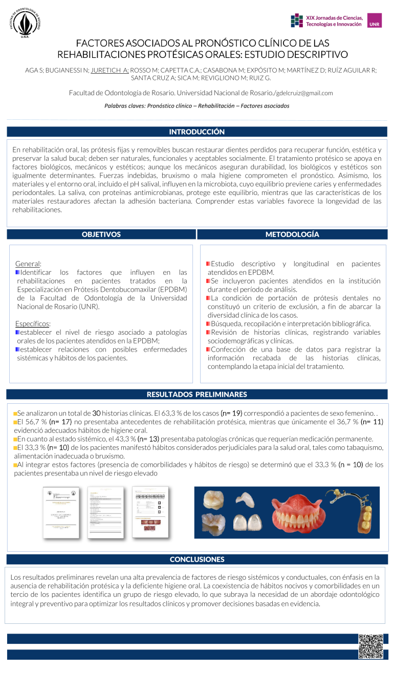 Lee más sobre el artículo ANÁLISIS DE VARIABLES QUE INFLUYEN EN EL PRONÓSTICO DE LAS REHABILITACIONES PROTÉSICAS ORALES