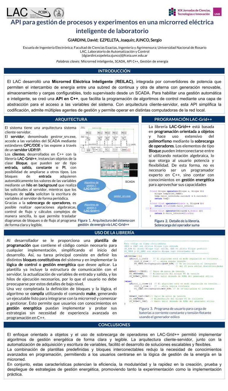 Lee más sobre el artículo API PARA GESTIÓN DE PROCESOS Y EXPERIMENTOS EN UNA MICRORRED ELÉCTRICA INTELIGENTE DE LABORATORIO.