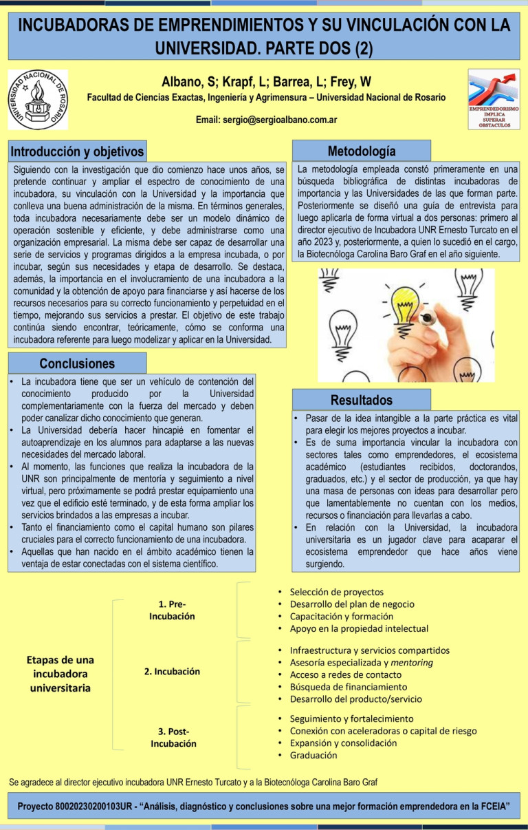 Lee más sobre el artículo INCUBADORAS DE EMPRENDIMIENTOS Y SU VINCULACIÓN CON LA UNIVERSIDAD. PARTE DOS (2)