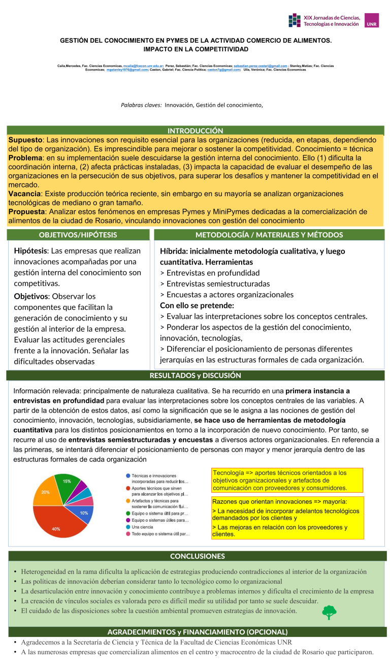 Lee más sobre el artículo GESTION DEL CONOCIMIENTO EN PYMES DE LA ACTIVIDAD COMERCIO DE ALIMENTOS. IMPACTO EN LA COMPETITIVIDAD
