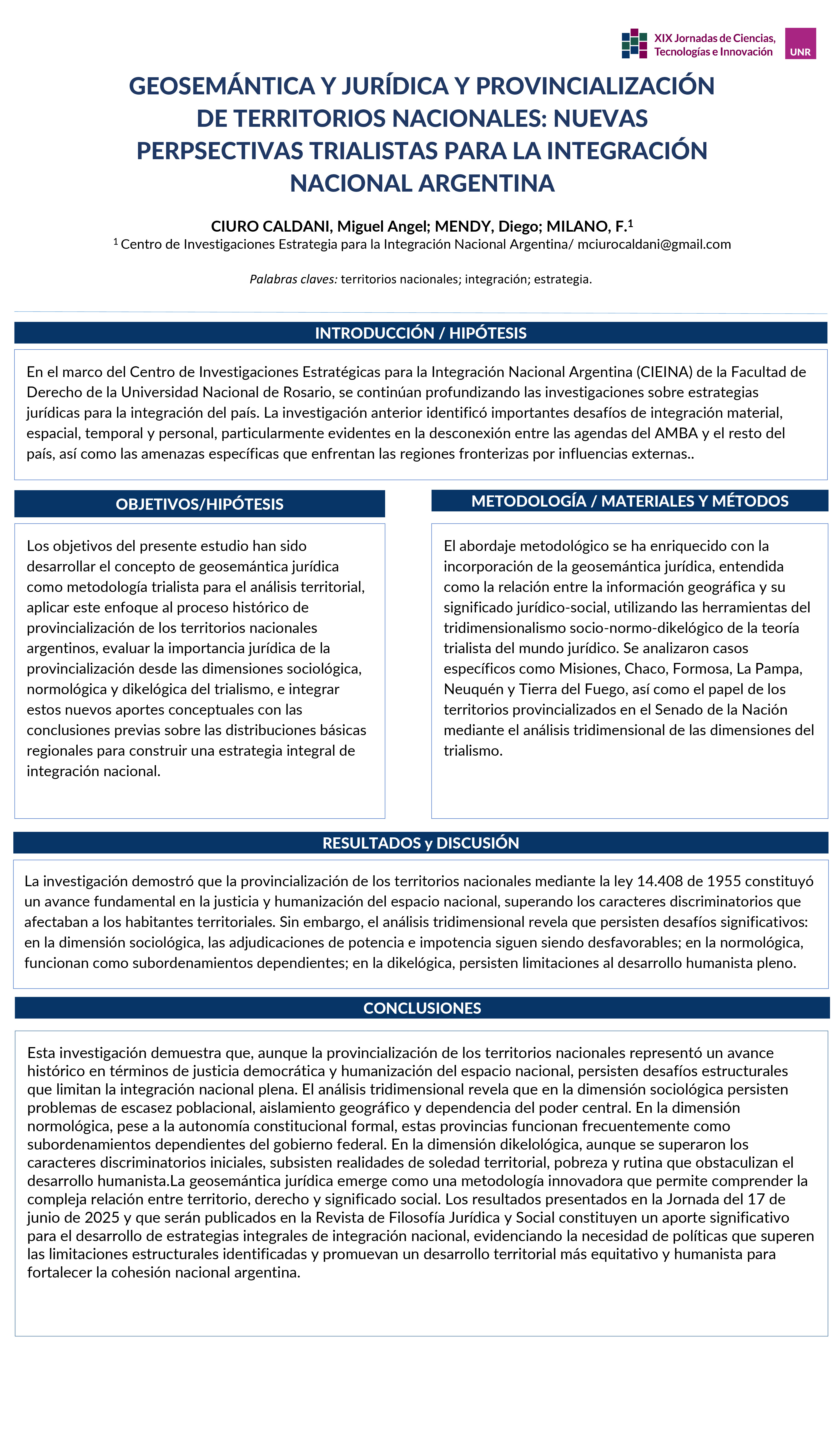 Lee más sobre el artículo GEOSEMÁNTICA JURÍDICA Y PROVINCIALIZACIÓN DE TERRITORIOS NACIONALES: NUEVAS PERSPECTIVAS TRIALISTAS PARA LA INTEGRACIÓN NACIONAL ARGENTINA