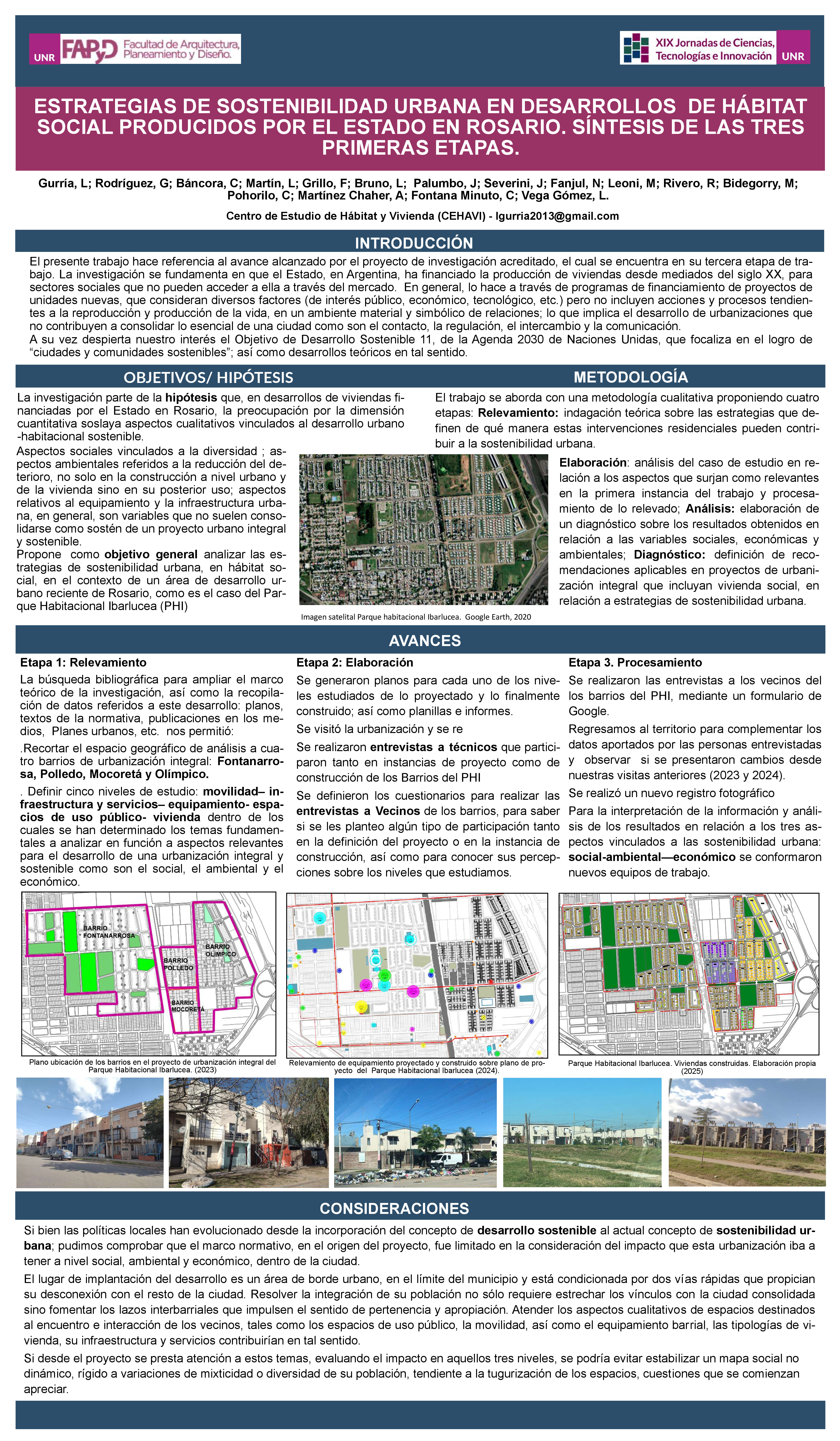 Lee más sobre el artículo ESTRATEGIAS DE SOSTENIBILIDAD URBANA EN DESARROLLOS DE HÁBITAT SOCIAL PRODUCIDOS POR EL ESTADO EN ROSARIO TÍTULO DEL TRABAJO. SÍNTESIS DE LAS TRES PRIMERAS ETAPAS.