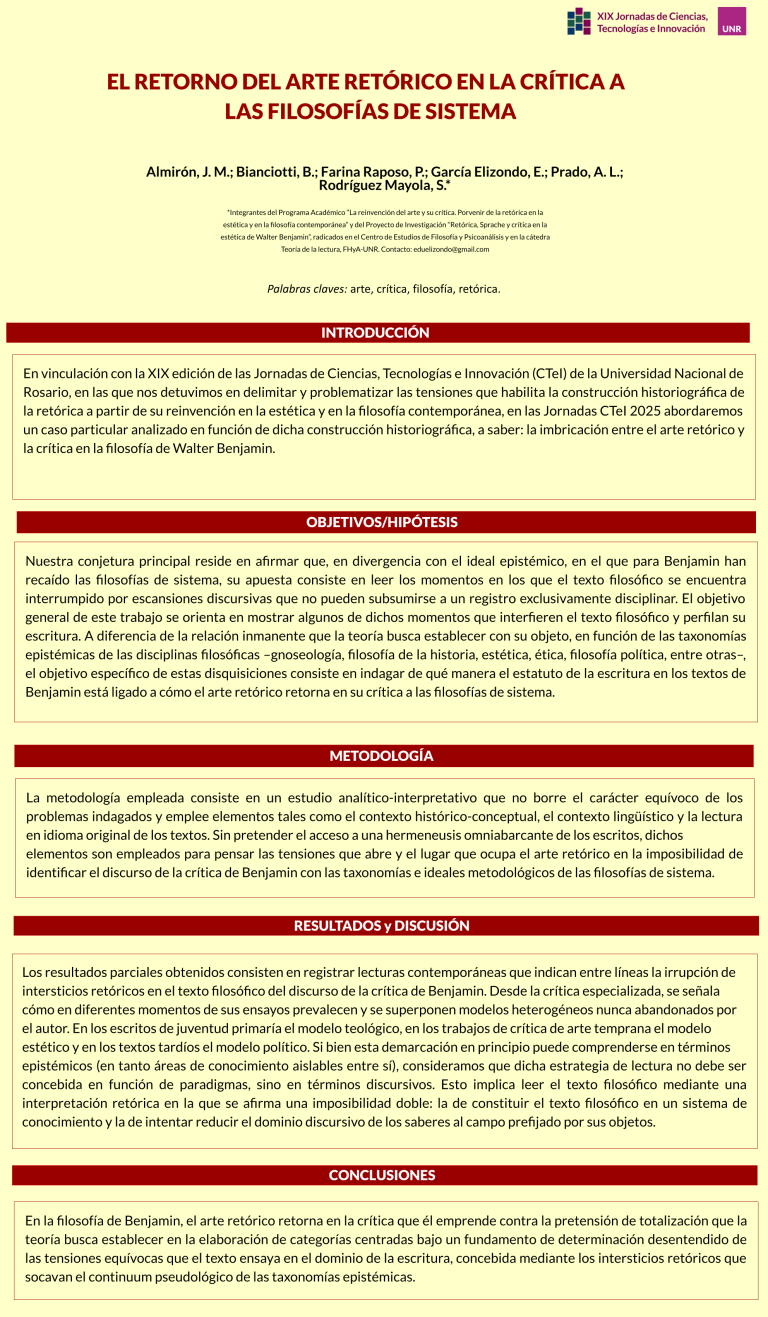 Lee más sobre el artículo EL RETORNO DEL ARTE RETÓRICO EN LA CRÍTICA A LAS FILOSOFÍAS DE SISTEMA