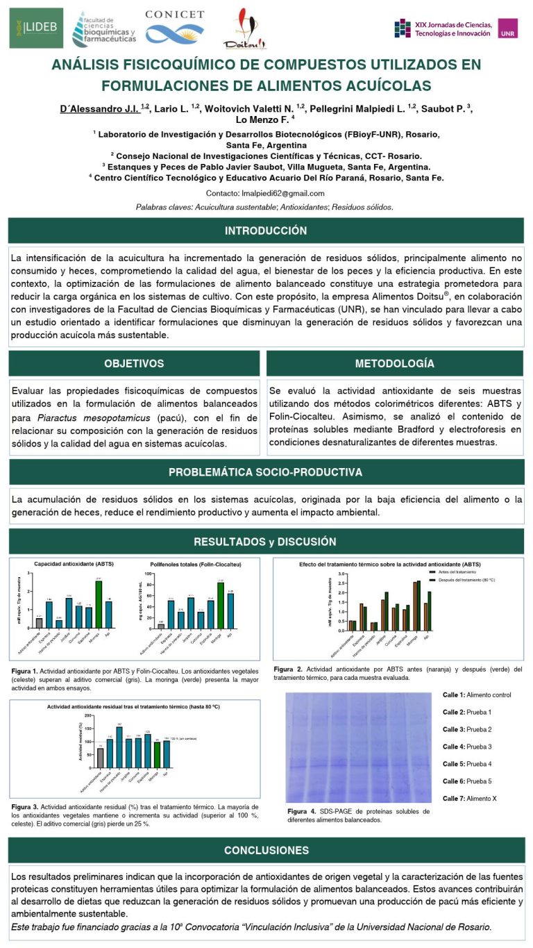 Lee más sobre el artículo ANÁLISIS FISICOQUÍMICO DE COMPUESTOS UTILIZADOS EN FORMULACIONES DE ALIMENTOS ACUÍCOLAS