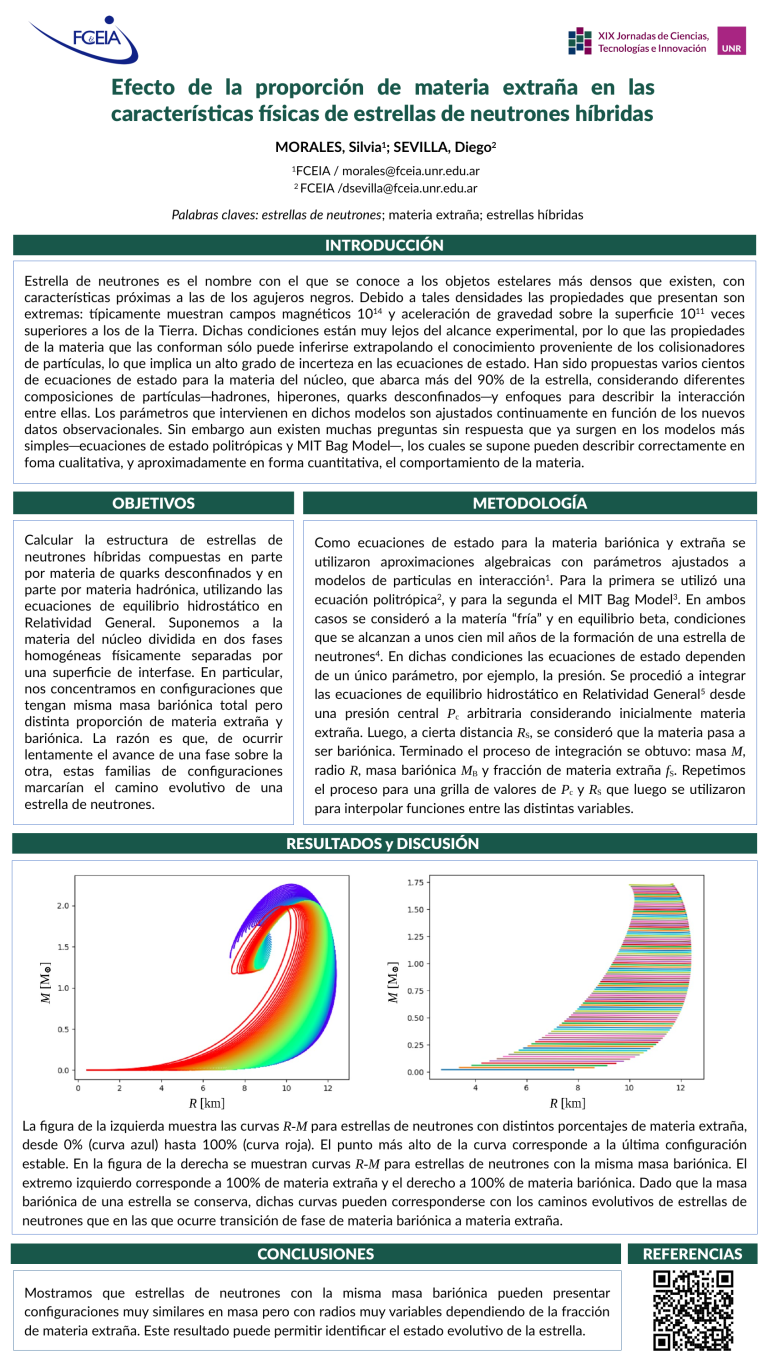 Lee más sobre el artículo EFECTO DE LA PROPORCIÓN DE MATERIA EXTRAÑA EN LAS CARACTERÍSTICAS FÍSICAS DE ESTRELLAS DE NEUTRONES HÍBRIDAS