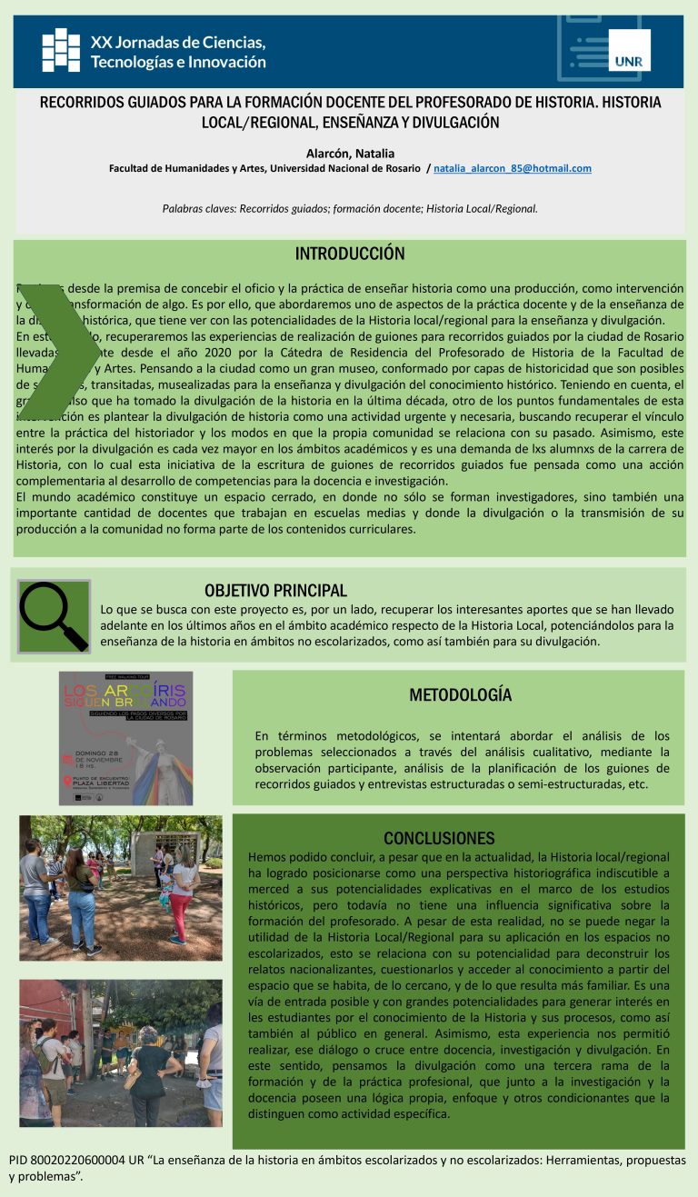 Lee más sobre el artículo RECORRIDOS GUIADOS PARA LA FORMACIÓN DOCENTE DEL PROFESORADO DE HISTORIA. HISTORIA LOCAL/REGIONAL, ENSEÑANZA Y DIVULGACIÓN.