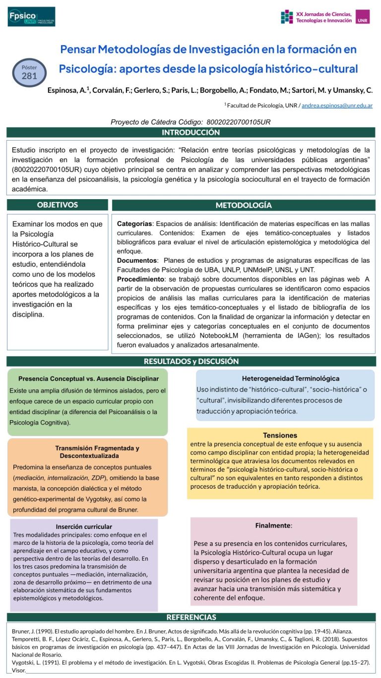 Lee más sobre el artículo PENSAR METODOLOGÍAS DE INVESTIGACIÓN EN LA FORMACIÓN EN PSICOLOGÍA: APORTES DESDE LA PSICOLOGÍA HISTÓRICO-CULTURAL