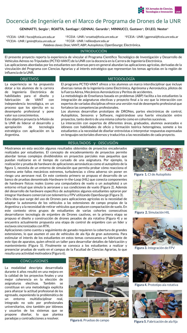 Lee más sobre el artículo Docencia de Ingeniería en el Marco del Programa de Drones de la UNR
