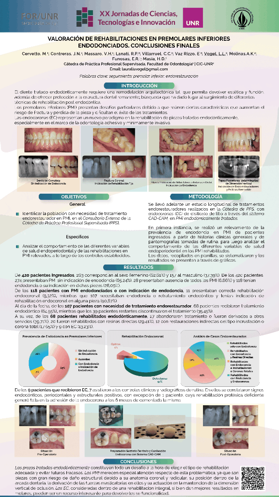 Lee más sobre el artículo VALORACIÓN DE REHABILITACIONES EN PREMOLARES INFERIORES ENDODONCIADOS. CONCLUSIONES FINALES