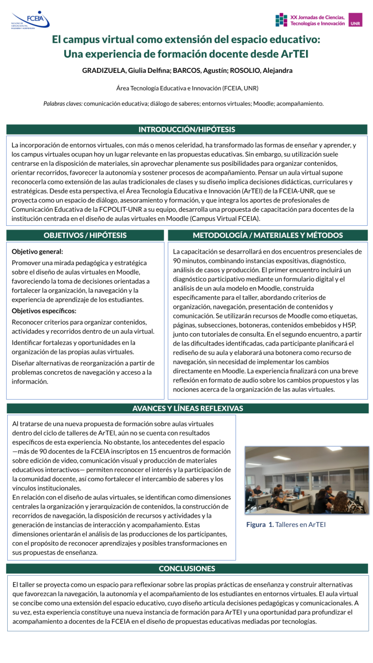 Lee más sobre el artículo El campus virtual como extensión del espacio educativo: Una experiencia de formación docente desde ArTEI